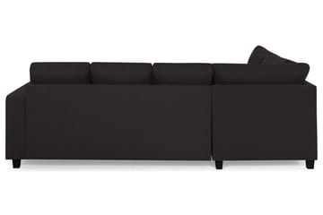 Crazy 4-sits Vänstervänd U-formad Large Soffa med Divan och Schäslong i Tyg - Antracit - Möbler - Vardagsrum - Soffor - U-soffor
