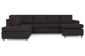 Crazy 4-sits Vänstervänd U-formad Large Soffa med Divan och Schäslong i Tyg - Antracit - Möbler - Vardagsrum - Soffor - U-soffor