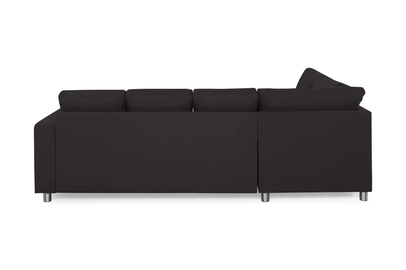 Crazy 4-sits Vänstervänd U-formad Large Soffa med Divan och Schäslong i Tyg - Antracit - Möbler - Vardagsrum - Soffor - U-soffor