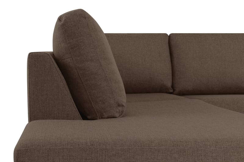 Crazy 4-sits Vänstervänd U-formad Large Soffa med Divan och Schäslong i Tyg - Brun - Möbler - Vardagsrum - Soffor - U-soffor