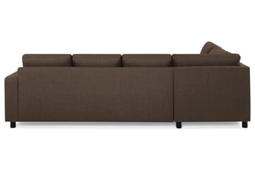 Crazy 4-sits Vänstervänd U-formad Large Soffa med Divan och Schäslong i Tyg - Brun - Möbler - Vardagsrum - Soffor - U-soffor