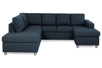Crazy 4-sits Vänstervänd U-formad Large Soffa med Divan och Schäslong i Tyg - Mörkblå - Möbler - Vardagsrum - Soffor - U-soffor