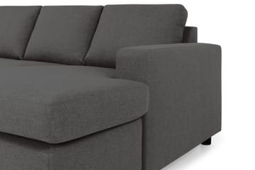 Crazy 4-sits Vänstervänd U-formad Large Soffa med Divan och Schäslong i Tyg - Mörkgrå - Möbler - Vardagsrum - Soffor - U-soffor