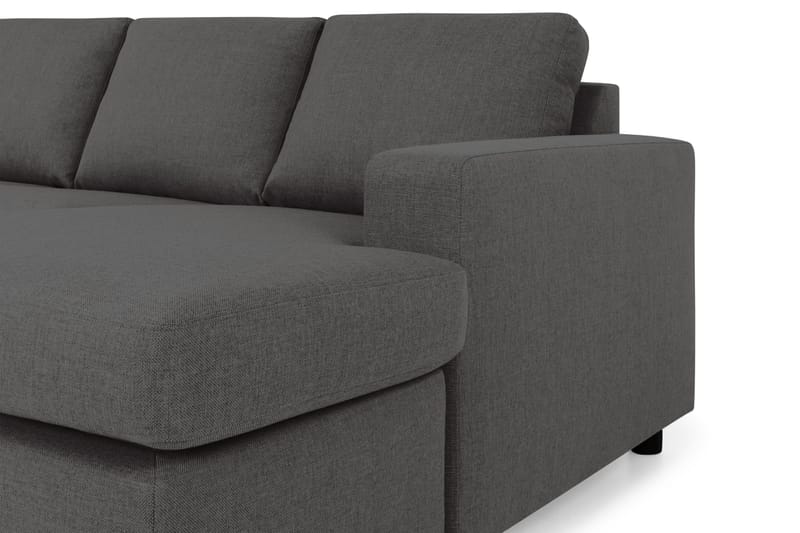 Crazy 4-sits Vänstervänd U-formad Large Soffa med Divan och Schäslong i Tyg - Mörkgrå - Möbler - Vardagsrum - Soffor - U-soffor