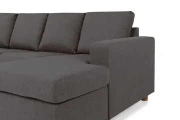 Crazy 4-sits Vänstervänd U-formad Small Soffa med Divan och Schäslong i Tyg - Mörkgrå - Möbler - Vardagsrum - Soffor - U-soffor