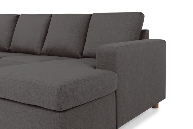 Crazy 4-sits Vänstervänd U-formad Small Soffa med Divan och Schäslong i Tyg - Mörkgrå - Möbler - Vardagsrum - Soffor - U-soffor