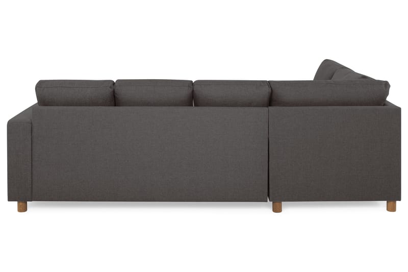 Crazy 4-sits Vänstervänd U-formad Small Soffa med Divan och Schäslong i Tyg - Mörkgrå - Möbler - Vardagsrum - Soffor - U-soffor