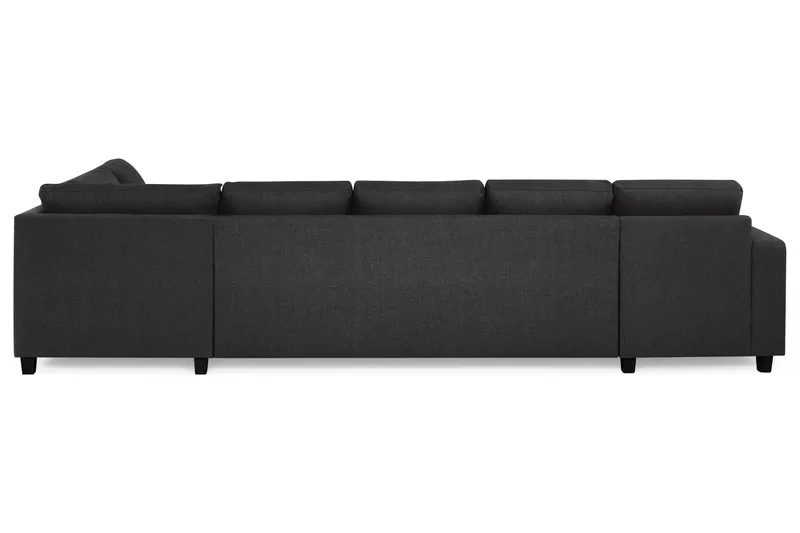 Crazy 5-sits Högervänd U-formad X-Large Soffa med Divan och Schäslong i Tyg - Antracit - Möbler - Vardagsrum - Soffor - U-soffor