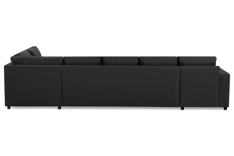 Crazy 5-sits Högervänd U-formad X-Large Soffa med Divan och Schäslong i Tyg - Antracit - Möbler - Vardagsrum - Soffor - U-soffor
