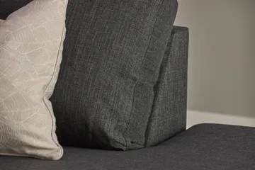 Crazy 5-sits Högervänd U-formad X-Large Soffa med Divan och Schäslong i Tyg - Antracit - Möbler - Vardagsrum - Soffor - U-soffor