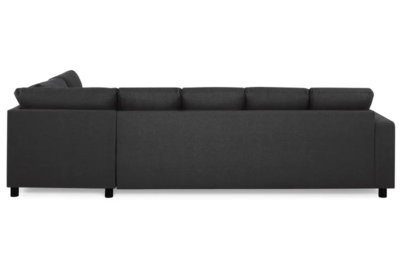Crazy 5-sits Högervänd U-formad X-Large Soffa med Divan och Schäslong i Tyg - Antracit - Möbler - Vardagsrum - Soffor - U-soffor