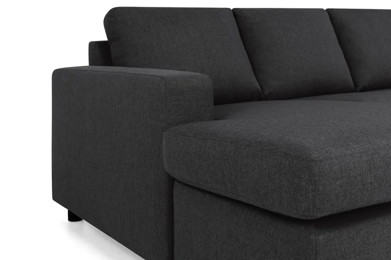 Crazy 5-sits Högervänd U-formad X-Large Soffa med Divan och Schäslong i Tyg - Antracit - Möbler - Vardagsrum - Soffor - U-soffor