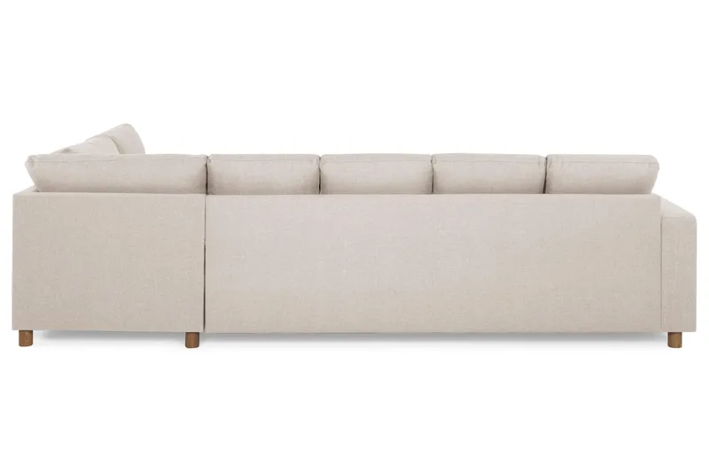 Crazy 5-sits Högervänd U-formad X-Large Soffa med Divan och Schäslong i Tyg - Beige - Möbler - Vardagsrum - Soffor - U-soffor