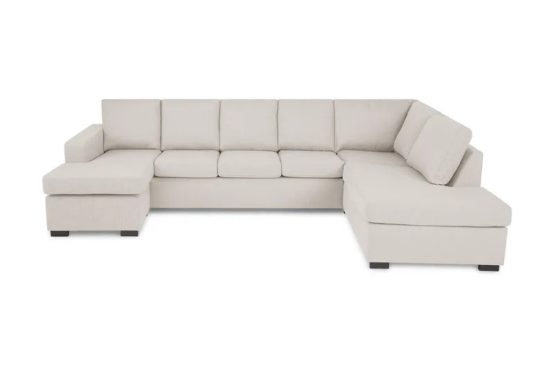 Crazy 5-sits Högervänd U-formad X-Large Soffa med Divan och Schäslong i Tyg - Beige - Möbler - Vardagsrum - Soffor - U-soffor