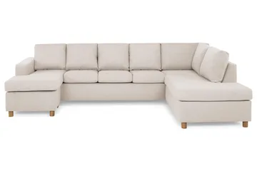 Crazy 5-sits Högervänd U-formad X-Large Soffa med Divan och Schäslong i Tyg - Beige - Möbler - Vardagsrum - Soffor - U-soffor
