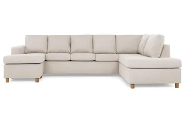 Crazy 5-sits Högervänd U-formad X-Large Soffa med Divan och Schäslong i Tyg - Beige - Möbler - Vardagsrum - Soffor - U-soffor