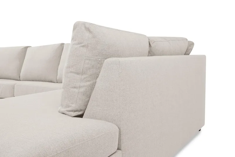 Crazy 5-sits Högervänd U-formad X-Large Soffa med Divan och Schäslong i Tyg - Beige - Möbler - Vardagsrum - Soffor - U-soffor