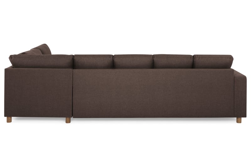 Crazy 5-sits Högervänd U-formad X-Large Soffa med Divan och Schäslong i Tyg - Brun - Möbler - Vardagsrum - Soffor - U-soffor