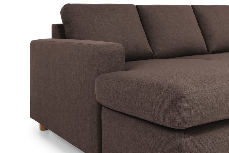 Crazy 5-sits Högervänd U-formad X-Large Soffa med Divan och Schäslong i Tyg - Brun - Möbler - Vardagsrum - Soffor - U-soffor