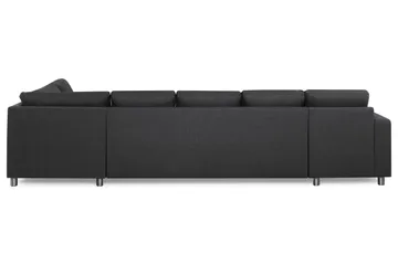 Crazy 5-sits Högervänd U-formad X-Large Soffa med Divan och Schäslong i Tyg - Mörkgrå - Möbler - Vardagsrum - Soffor - U-soffor