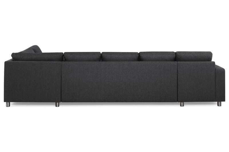Crazy 5-sits Högervänd U-formad X-Large Soffa med Divan och Schäslong i Tyg - Mörkgrå - Möbler - Vardagsrum - Soffor - U-soffor