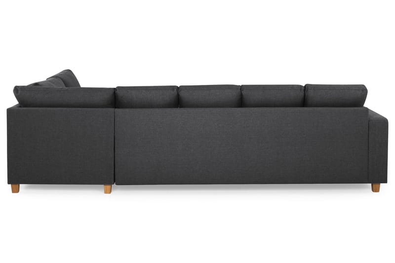 Crazy 5-sits Högervänd U-formad X-Large Soffa med Divan och Schäslong i Tyg - Mörkgrå - Möbler - Vardagsrum - Soffor - U-soffor