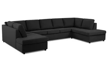 Crazy 5-sits U-formad Soffa med dubbelschäslong i Tyg - Antracit - Möbler - Vardagsrum - Soffor - U-soffor