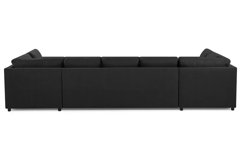 Crazy 5-sits U-formad Soffa med dubbelschäslong i Tyg - Antracit - Möbler - Vardagsrum - Soffor - U-soffor