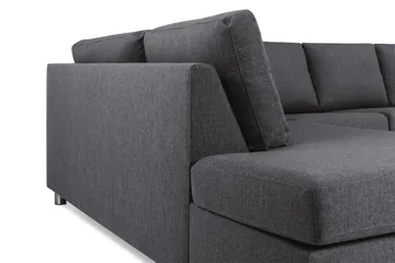 Crazy 5-sits U-formad Soffa med dubbelschäslong i Tyg - Mörkgrå - Möbler - Vardagsrum - Soffor - U-soffor