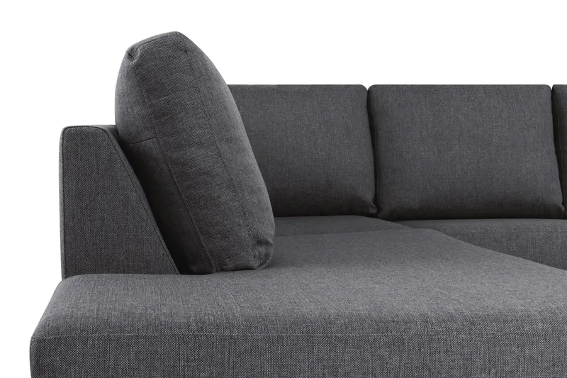 Crazy 5-sits U-formad Soffa med dubbelschäslong i Tyg - Mörkgrå - Möbler - Vardagsrum - Soffor - U-soffor