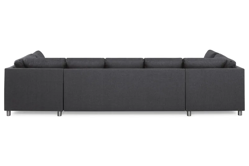 Crazy 5-sits U-formad Soffa med dubbelschäslong i Tyg - Mörkgrå - Möbler - Vardagsrum - Soffor - U-soffor