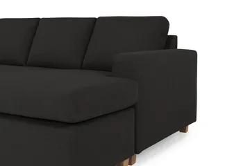 Crazy 5-sits Vänstervänd U-formad Soffa med Divan och Schäslong i Tyg - Antracit - Möbler - Vardagsrum - Soffor - U-soffor