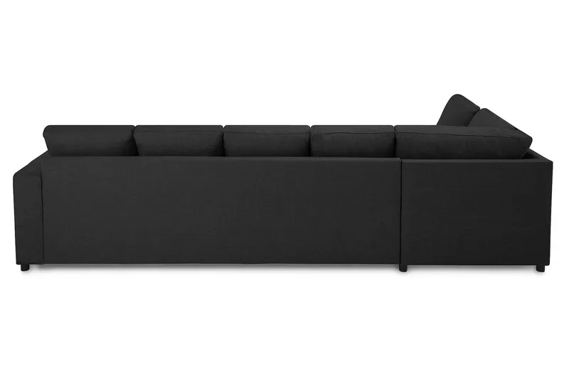 Crazy 5-sits Vänstervänd U-formad Soffa med Divan och Schäslong i Tyg - Antracit - Möbler - Vardagsrum - Soffor - U-soffor