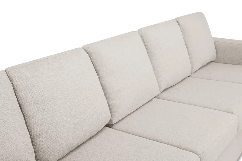 Crazy 5-sits Vänstervänd U-formad Soffa med Divan och Schäslong i Tyg - Beige - Möbler - Vardagsrum - Soffor - U-soffor