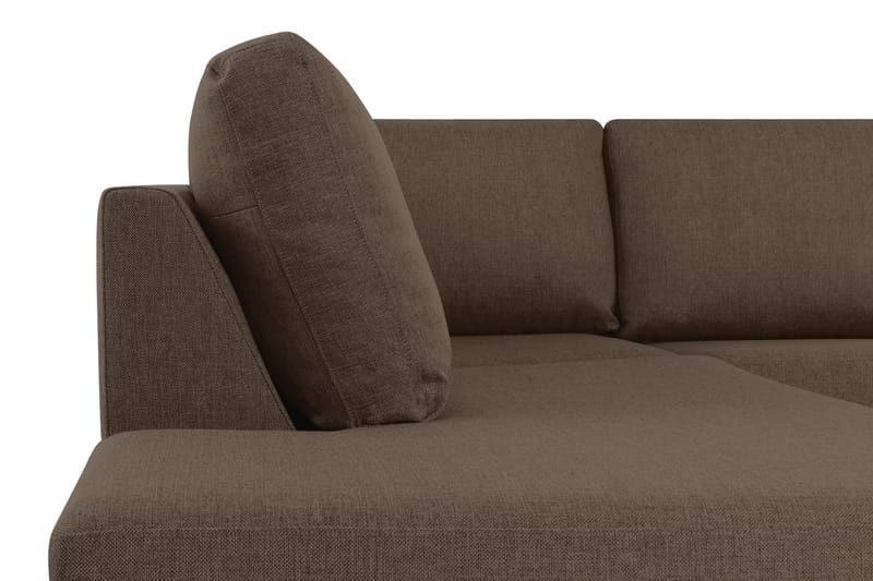 Crazy 5-sits Vänstervänd U-formad Soffa med Divan och Schäslong i Tyg - Brun - Möbler - Vardagsrum - Soffor - U-soffor