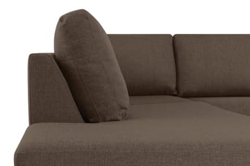Crazy 5-sits Vänstervänd U-formad Soffa med Divan och Schäslong i Tyg - Brun - Möbler - Vardagsrum - Soffor - U-soffor