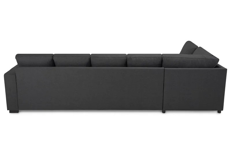 Crazy 5-sits Vänstervänd U-formad Soffa med Divan och Schäslong i Tyg - Mörkgrå - Möbler - Vardagsrum - Soffor - U-soffor