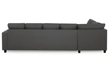 Crazy 5-sits Vänstervänd U-formad Soffa med Divan och Schäslong i Tyg - Mörkgrå - Möbler - Vardagsrum - Soffor - U-soffor