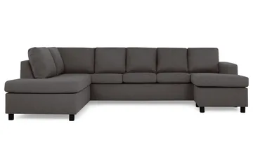 Crazy 5-sits Vänstervänd U-formad Soffa med Divan och Schäslong i Tyg - Mörkgrå - Möbler - Vardagsrum - Soffor - U-soffor