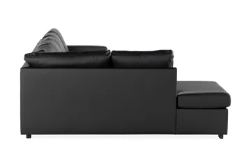Crazy 5-sits Vänstervänd U-formad X-Large Soffa med Divan och Schäslong i Konstläder - Svart - Möbler - Vardagsrum - Soffor - Skinnsoffor