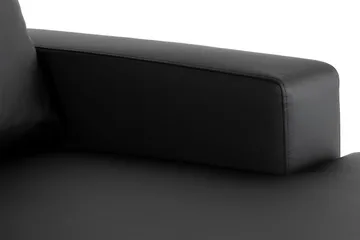 Crazy 5-sits Vänstervänd U-formad X-Large Soffa med Divan och Schäslong i Konstläder - Svart - Möbler - Vardagsrum - Soffor - Skinnsoffor