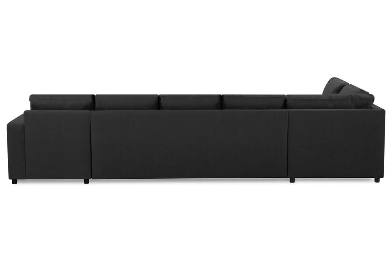 Crazy 5-sits Vänstervänd U-formad X-Large Soffa med Divan och Schäslong i Tyg - Antracit - Möbler - Vardagsrum - Soffor - U-soffor