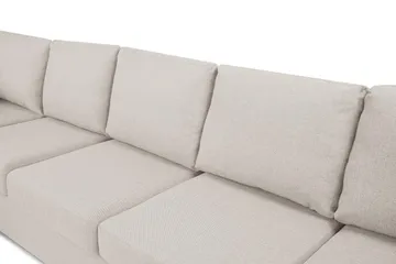 Crazy 5-sits Vänstervänd U-formad X-Large Soffa med Divan och Schäslong i Tyg - Beige - Möbler - Vardagsrum - Soffor - U-soffor