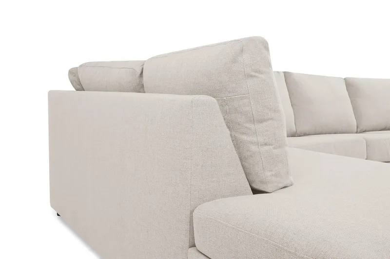 Crazy 5-sits Vänstervänd U-formad X-Large Soffa med Divan och Schäslong i Tyg - Beige - Möbler - Vardagsrum - Soffor - U-soffor