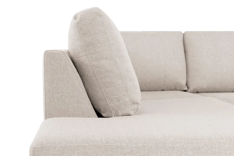 Crazy 5-sits Vänstervänd U-formad X-Large Soffa med Divan och Schäslong i Tyg - Beige - Möbler - Vardagsrum - Soffor - U-soffor