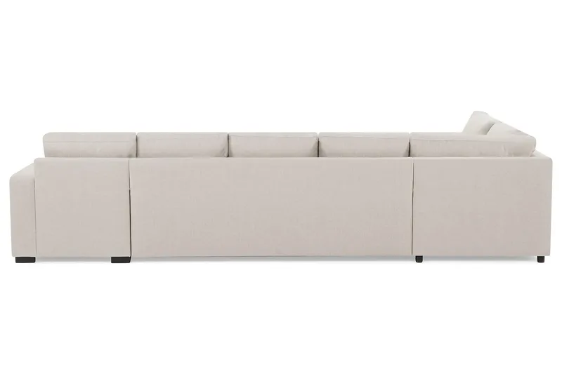 Crazy 5-sits Vänstervänd U-formad X-Large Soffa med Divan och Schäslong i Tyg - Beige - Möbler - Vardagsrum - Soffor - U-soffor