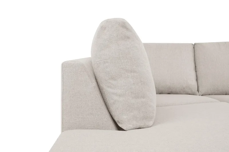 Crazy 5-sits Vänstervänd U-formad X-Large Soffa med Divan och Schäslong i Tyg - Beige - Möbler - Vardagsrum - Soffor - U-soffor