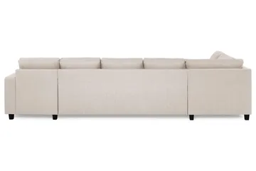 Crazy 5-sits Vänstervänd U-formad X-Large Soffa med Divan och Schäslong i Tyg - Beige - Möbler - Vardagsrum - Soffor - U-soffor