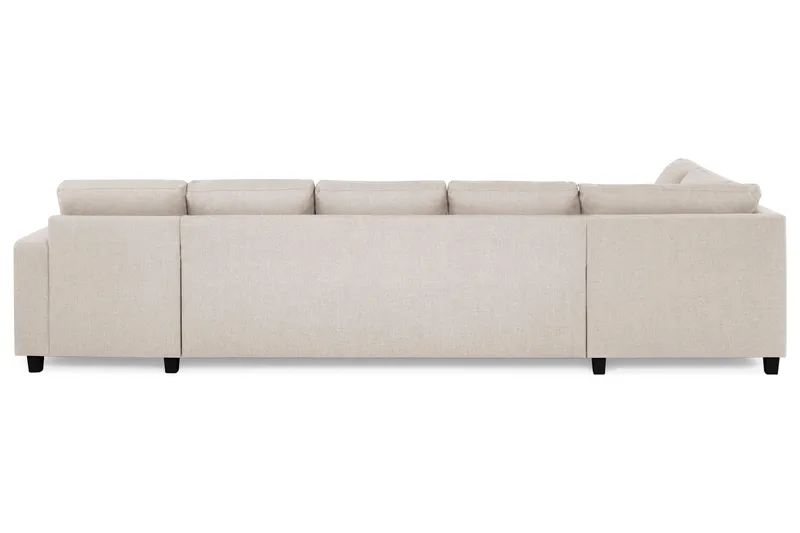 Crazy 5-sits Vänstervänd U-formad X-Large Soffa med Divan och Schäslong i Tyg - Beige - Möbler - Vardagsrum - Soffor - U-soffor