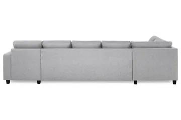 Crazy 5-sits Vänstervänd U-formad X-Large Soffa med Divan och Schäslong i Tyg - Grå - Möbler - Vardagsrum - Soffor - U-soffor